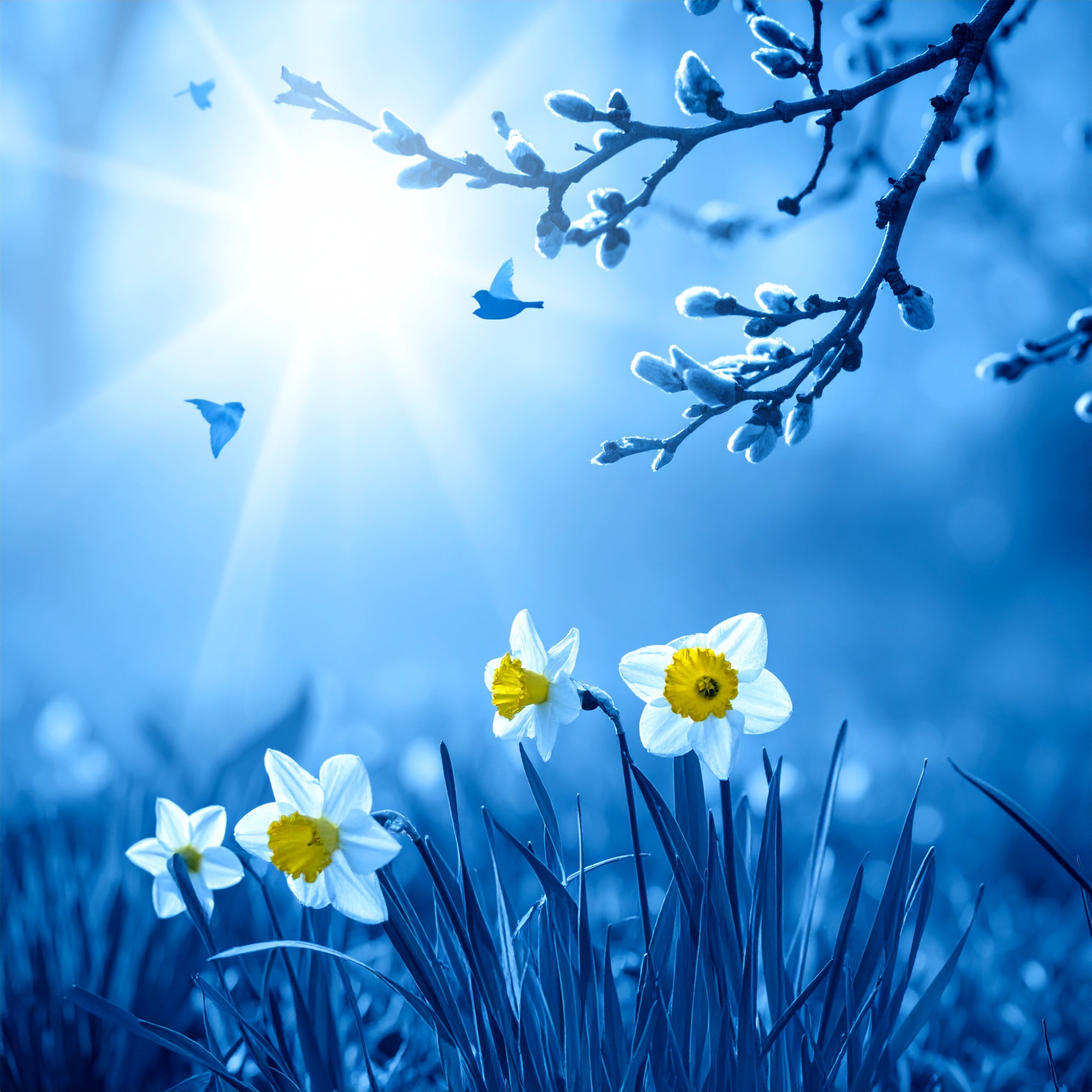 Image of daffodils in April